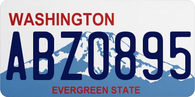 WA license plate ABZ0895