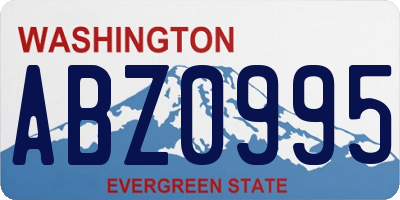 WA license plate ABZ0995