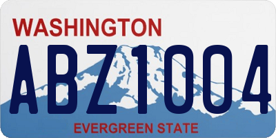 WA license plate ABZ1004