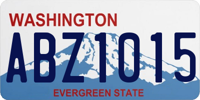 WA license plate ABZ1015