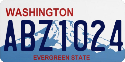 WA license plate ABZ1024