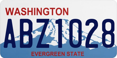WA license plate ABZ1028