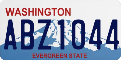 WA license plate ABZ1044