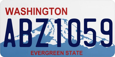 WA license plate ABZ1059