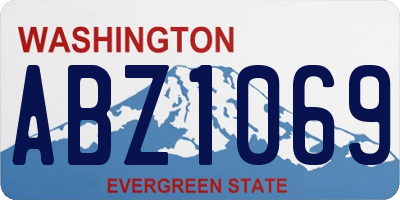 WA license plate ABZ1069