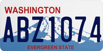 WA license plate ABZ1074