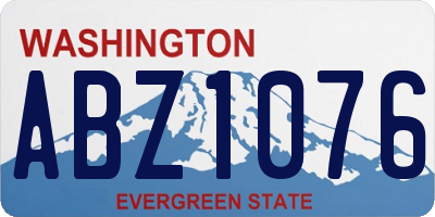 WA license plate ABZ1076