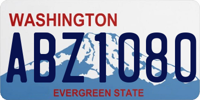 WA license plate ABZ1080