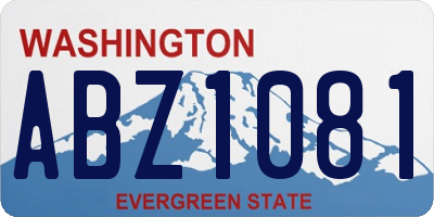 WA license plate ABZ1081