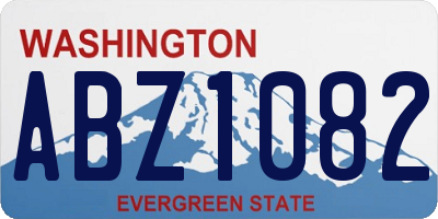 WA license plate ABZ1082