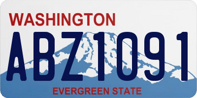 WA license plate ABZ1091