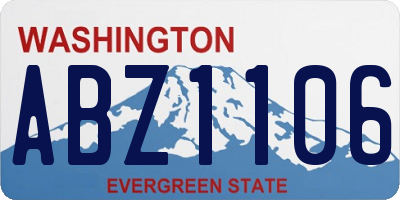 WA license plate ABZ1106