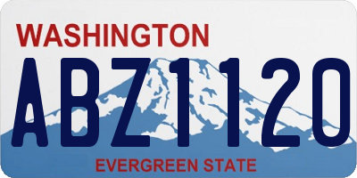 WA license plate ABZ1120