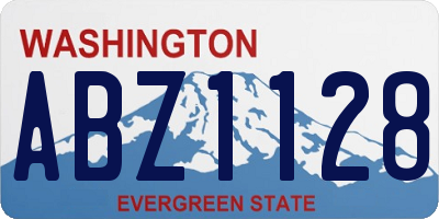 WA license plate ABZ1128