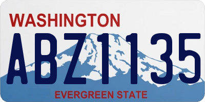 WA license plate ABZ1135
