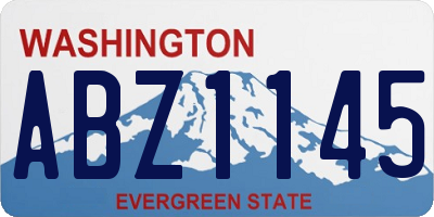 WA license plate ABZ1145
