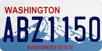 WA license plate ABZ1150