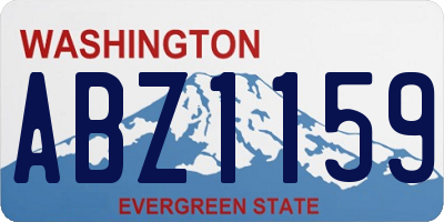 WA license plate ABZ1159