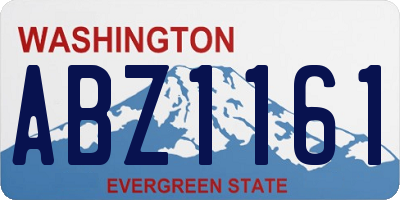 WA license plate ABZ1161