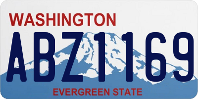 WA license plate ABZ1169