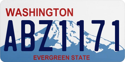WA license plate ABZ1171
