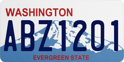 WA license plate ABZ1201