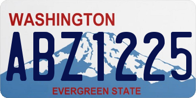 WA license plate ABZ1225
