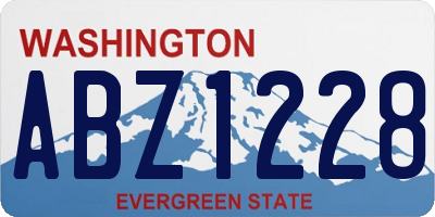WA license plate ABZ1228