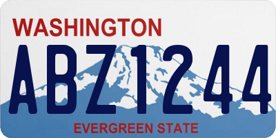 WA license plate ABZ1244