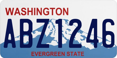 WA license plate ABZ1246