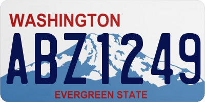 WA license plate ABZ1249