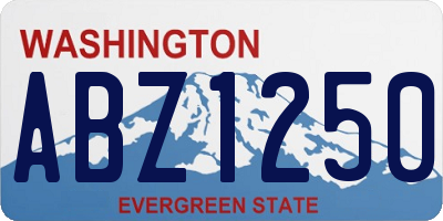 WA license plate ABZ1250