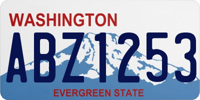 WA license plate ABZ1253