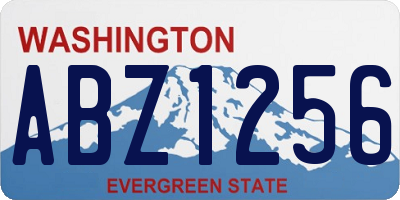 WA license plate ABZ1256