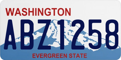 WA license plate ABZ1258