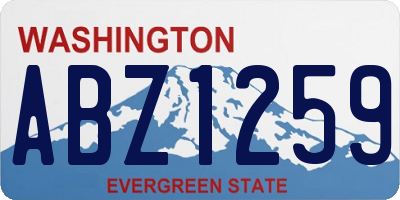 WA license plate ABZ1259