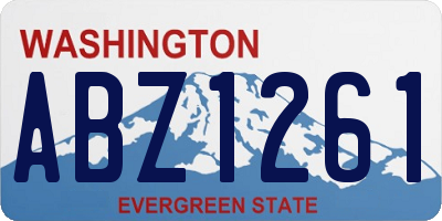 WA license plate ABZ1261