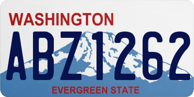 WA license plate ABZ1262