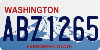 WA license plate ABZ1265