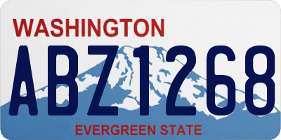 WA license plate ABZ1268