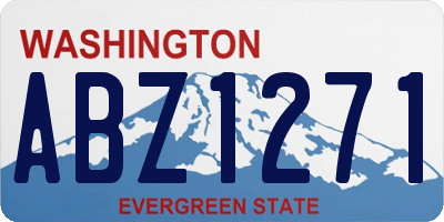 WA license plate ABZ1271