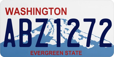 WA license plate ABZ1272