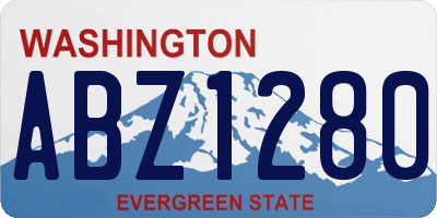 WA license plate ABZ1280