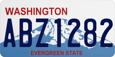 WA license plate ABZ1282
