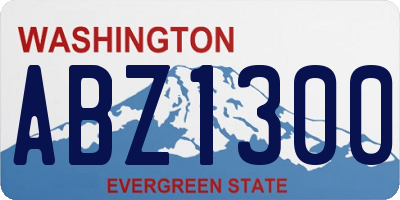 WA license plate ABZ1300