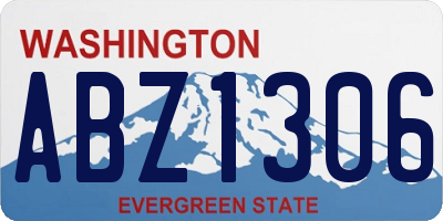 WA license plate ABZ1306
