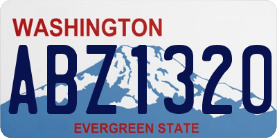 WA license plate ABZ1320