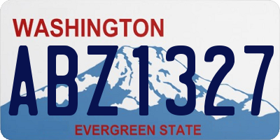 WA license plate ABZ1327