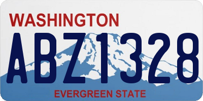 WA license plate ABZ1328