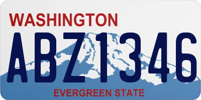 WA license plate ABZ1346
